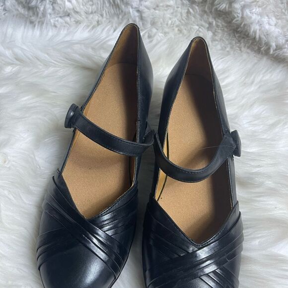 Dr Comfort Cindee Leather Black Mary Jane wedge 2” heels BOA System SZ10W - Picture 6 of 10